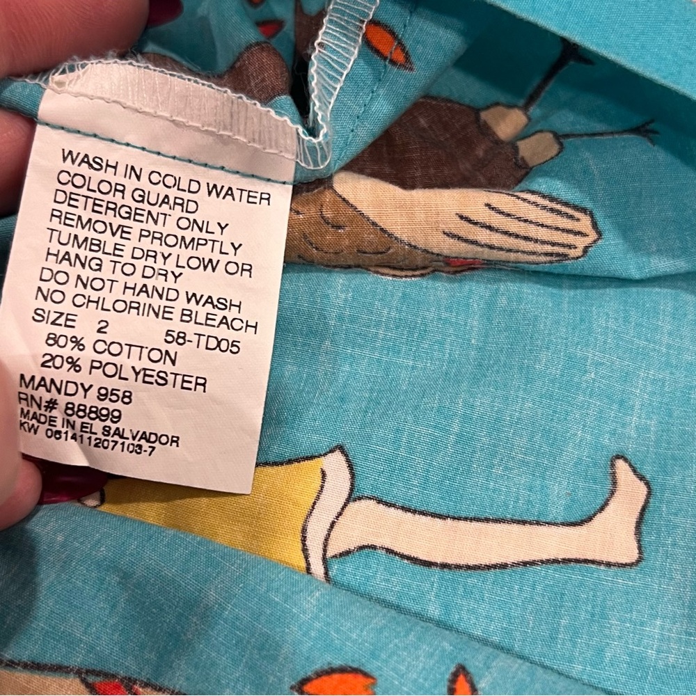 ELEANOR ROSE Thanksgiving Day Parade Twirl Mandy Skirt Sz 2T Turquoise Orange - Picture 6 of 10